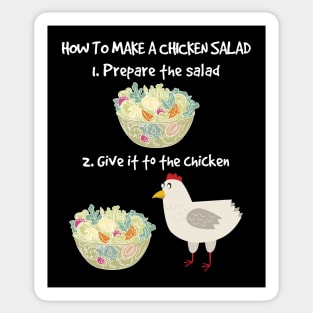 How to Make Vegan Chicken Salad Veganism Funny Sticker